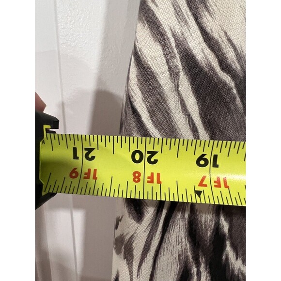 Talbots Dress 14 Cream Black Gray Sheath Stretch‎ Cotton Career Church - Picture 4 of 8